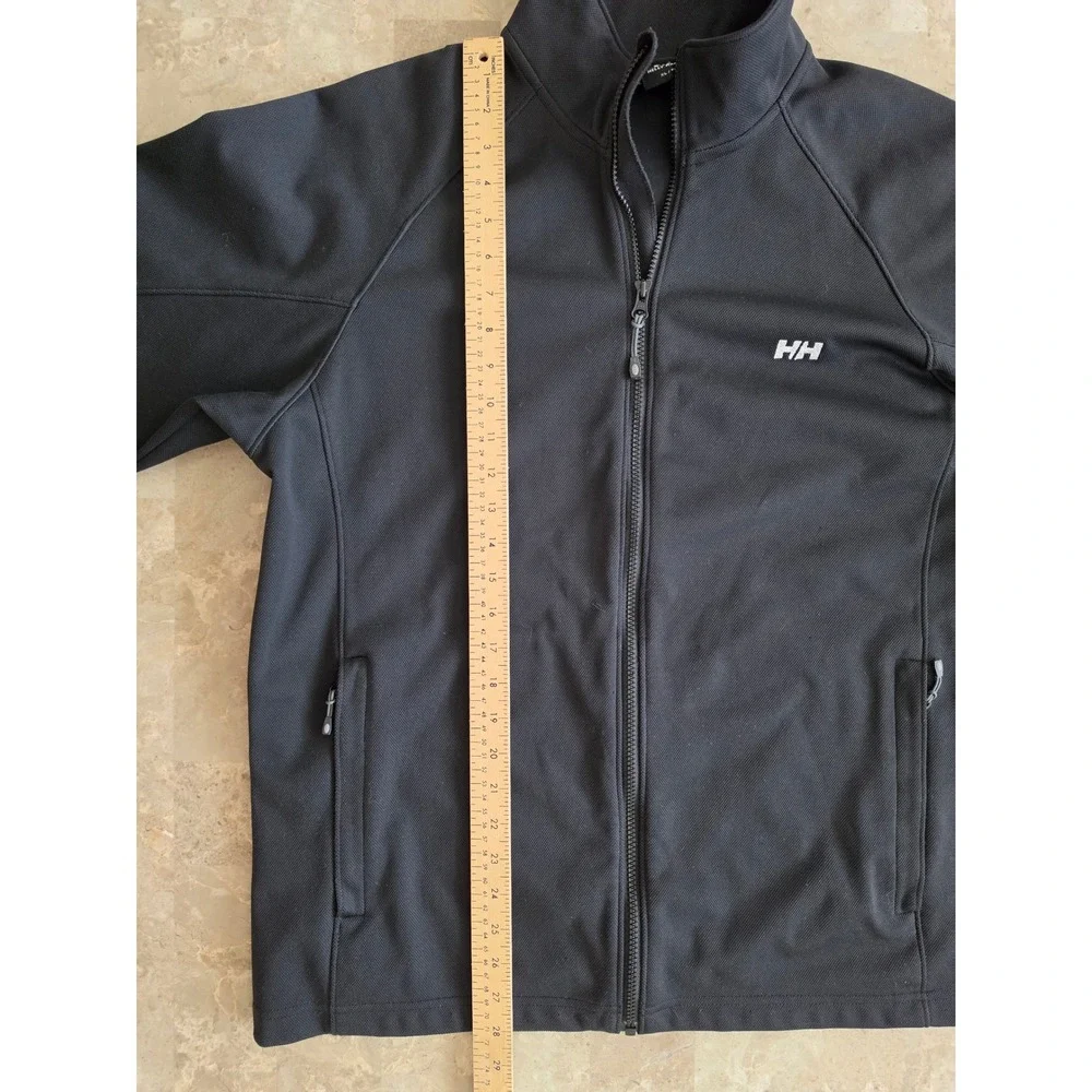 Helly Hansen Mens Black Full Zip Textured Knit Soft Shell‎ Performance Jacket